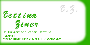 bettina ziner business card